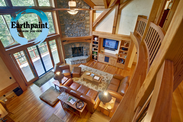 natural wood finish for timber frame homes